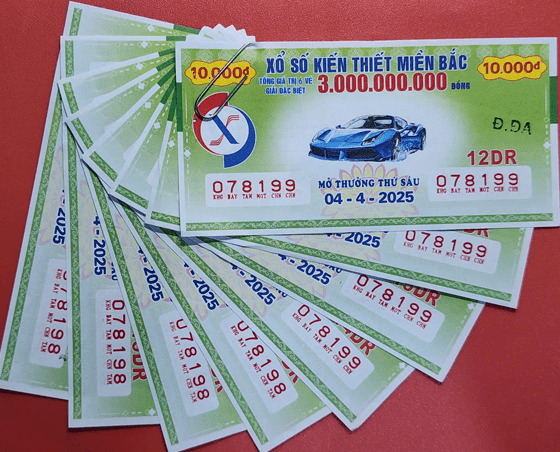 Vé số kiến thiết miền Bắc là tấm vé may mắn
