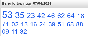 Bảng lô Top Rồng Bạch Kim được chọn nhiều nhất
