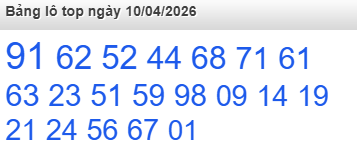 Bảng lô Top Rồng Bạch Kim được chọn nhiều nhất