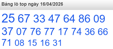 Bảng lô Top Rồng Bạch Kim được chọn nhiều nhất